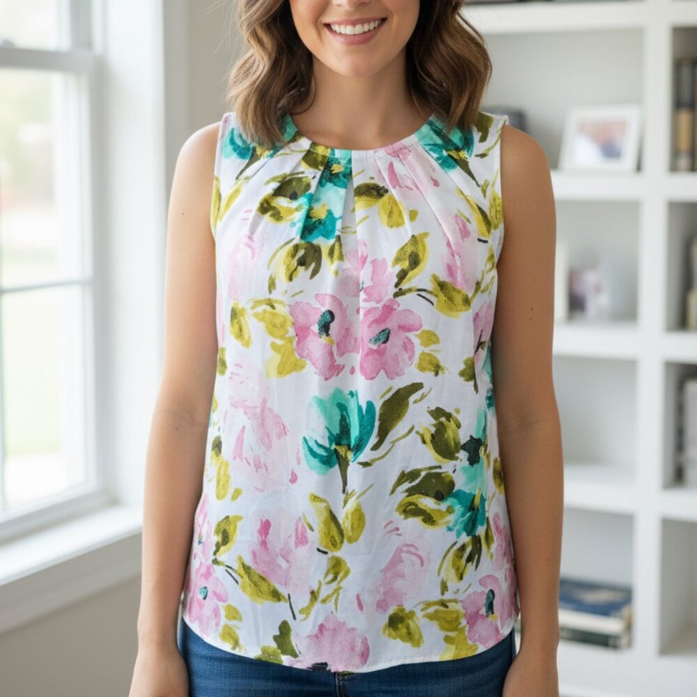 ⭐ Merona floral print blouse Small